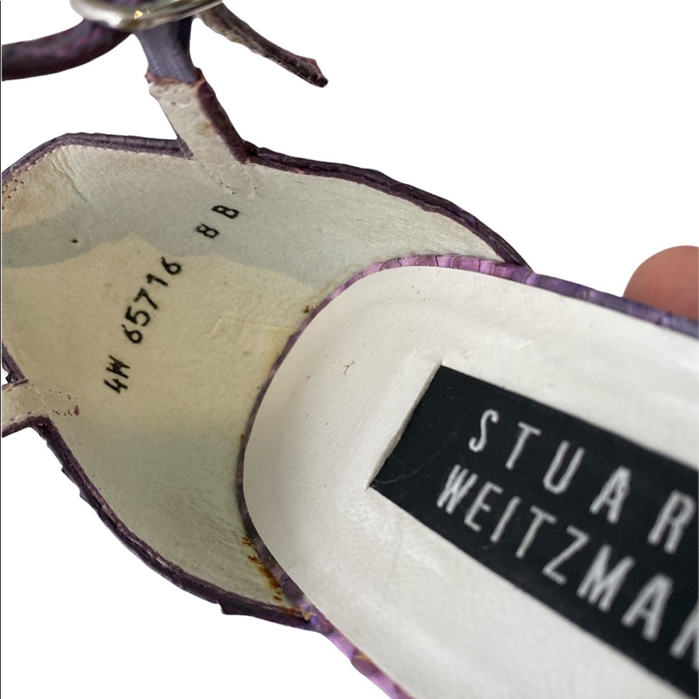 Stuart Weitzman Stencil Python Heels 8 - image 6